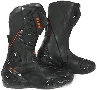 Motorbike Motorcycle Boots XTRM BLADE Touring Sports On Track Boots Heavy Duty Tread Design Armoured Boots All (BLACK, UK 12 / EU 46)
