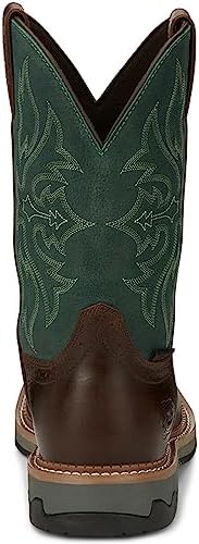 Justin Men's Bolt Western Work Boot Soft Toe Tan 11 D | Image 4