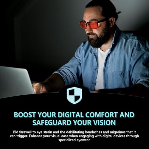 Image of DreamCalf 2 Pack Clip On Blue Light Blocking Glasses for Men Women,Fit Over Glasses for Computer, TV, Reading