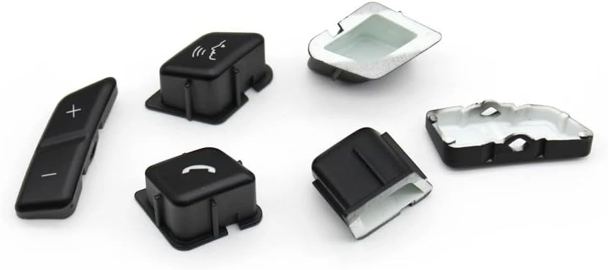 6PCS Steering Wheel Control Switch Button Cover, Multifunction Steering Wheel Covers Keys Trim Replacement For BMW 3 Series E90 E91 E92 E93 X1 E84 318i 320i 325i (Model A)