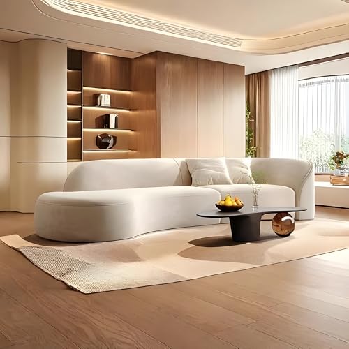 Image of Modern Classic L Shape Sectional Sofa Set, Chesterfield Style 4 Seater Sofa Set with Pillows for Living Room, Bedroom and Office, Office, and Hallway Colour (Beige QA)