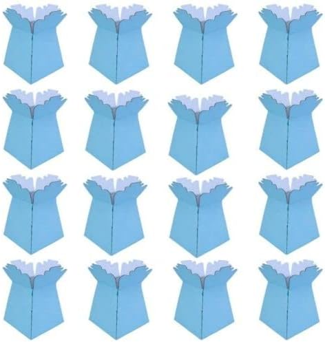 TRTO Sky Blue Color Living Vases Florist Bouquet Box Flower Plant Aqua Sweet Boxes Gift With Attractive Looks