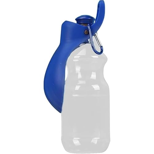 YMZJ ポータブル犬用ウォーターボトル、給水器 水やり用品 お散歩 ペット ウォーター 水飲み用ボウル 犬 ペット水飲み器 携帯用 プレゼントおでかけハイキングトレーニング水アウトドアドライブ折りたためるマグ水漏れ防止 (ブルー,1個)