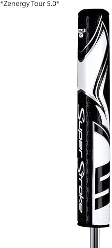 Miniatura 3 de SuperStroke Zenergy Tour 1.0 - Agarre para putter de golf con tecnología SPYNE mejorada sin conicidad, nueva textura multizona, negro/blanco
