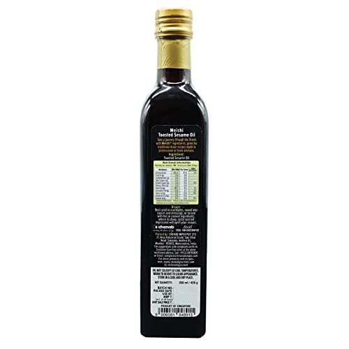 Image of Meishi Toasted Sesame Seed Oil | 500ml | 100% Natural | Vegan, Kosher and Gluten free | Liquid Seasoning | For Sauteing & Finishing| Enjoy with Noodles, Salads, Stir-fries, Sauces, Marinades