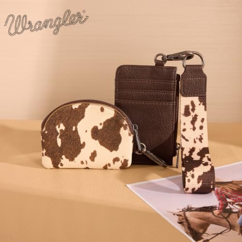 Image of Wrangler Keychain Wristlet Wallets for Women Western Dual Pouch Wristlet Credit Card Holder Wallet