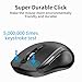 Wireless Mouse Ergonomic, Side Buttons Mouse, 2400 DPI, Silent and Anti Slip Roller Cordless Mice, 2.4Ghz with USB Receiver, 6 Buttons, Suitable for Laptop PC Chromebook and Windows 11/10/7 - Black