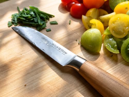 WICKWILLOW 3.5” Paring Knife – Swedish Steel, Olive Wood Handle - Image 4