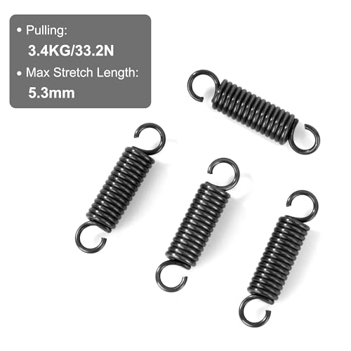 GUNGY Zugfedern mit Haken Klavierdraht Zugfeder Spannfeder 25mm Außendurchmesser 6mm Drahtdurchmesser 1mm Maximale Zugkraft 3,4KG 1x6x25mm 20Stück