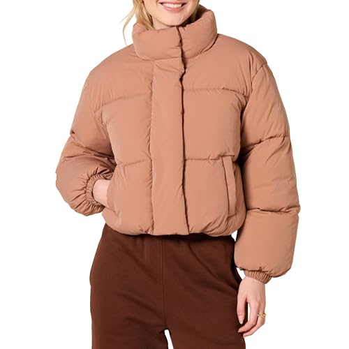 Amazon Essentials Damen Cropped-Pufferjacke mit durchgehendem...