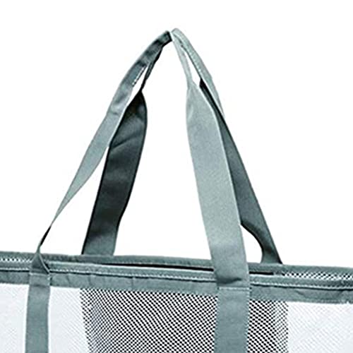 OKESYO Reistas strandtas mesh strandtas zand speelgoed opbergtas opvouwbare opbergkoffer picknick reizen toiletartikelen… - Image 7