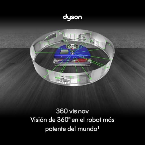 Miniatura 2 de Dyson 360 Vis Nav™ Robot aspiradora – Cepillo de Ancho Completo, diseñado para Todo Tipo de Suelos (Azul/Níquel)