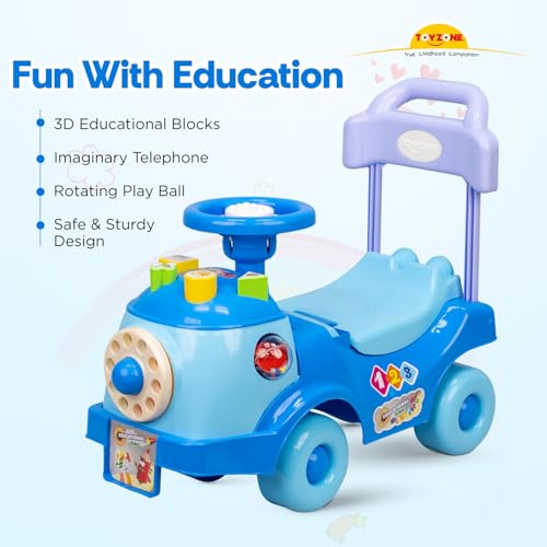 Image of Toy Zone Educational Rider-Blue|Ride-On Baby Car |Toy Car|Push Car|Swing Car |Kids Power Wheel Ride On Car for Children /Kids |Toy Baby Car
