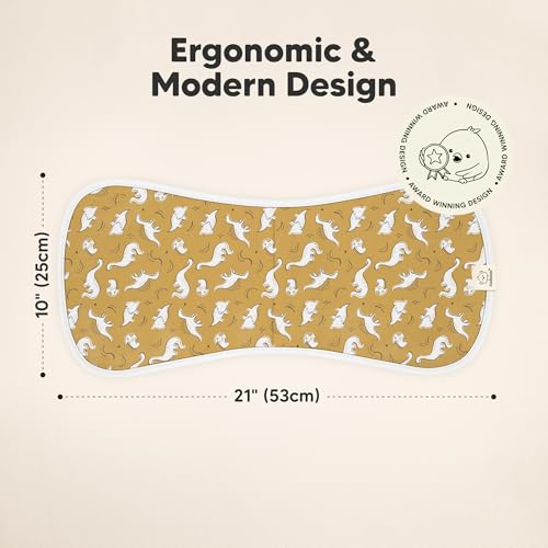 Image of Organic Burp Cloths Baby Boy & Girl - 5-Pack Super Absorbent Cotton Burping Cloths for Babies, Soft & Plush Newborn Spit Up Rags, Infant Towels for Milk Spit Up, Unisex, Large 21 inch x 10 inch (Mesozoic)