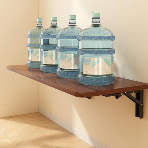 Table pliante murale 120 x 40 cm bureau rabattable et meuble cuisine - 3