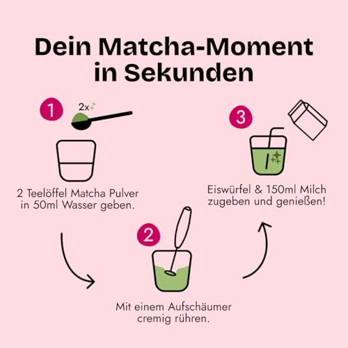 TryMOIN - Bio Ceremonial Grade Matcha Pulver aus Japan - Für Iced Matcha Latte, Matcha Tee, vegan, zuckerfrei, leicht löslich - 20 Portionen