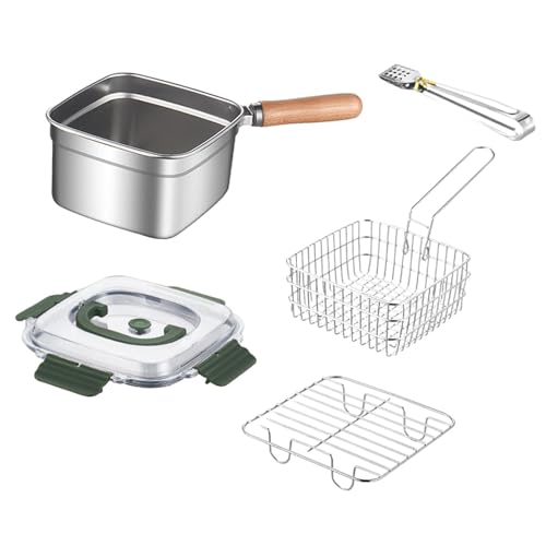 KESOTO Pequeña Cacerola para Pasta Y Leche, Batería de Cocina Portátil de Acero Inoxidable para Uso Doméstico, para Verduras, Papas Fritas Y Más.