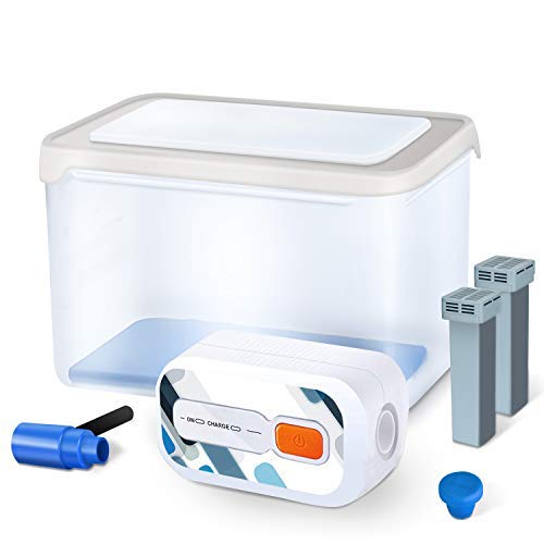 Portable Cleaner Bundle Supplies with Big Cleaning Box,Press 1 Button Cleaning for Hose/Tubes, Machine and Other Device(Save 50% Time When Cleaning All Simultaneously),Compact Cleaner Kit Accessories