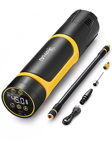 AstroAI Tyre Inflator Air Compressor, Portable Electric Bike Pump 150 PSI, Cordless Tyre Pump with Rechargeable Battery, Car Tyre Pump for Bike, Motorbike, Car, Ball