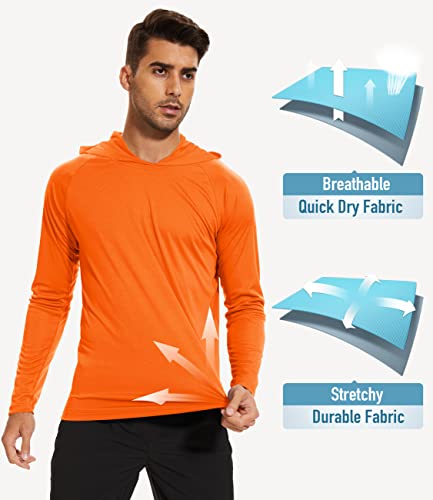 Magcomsen MCSDMFSCT-172-ORANGE-2XL Men'S Upf 50+ Hooded Long Sleeve Shirt thumb #3