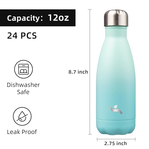 Image of Konokyo 24 Pack 12 oz Insulated Stainless Steel Water Bottle