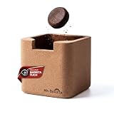 Mr. Barista® Abschlagbehälter aus FSC®-zertifiziertem Kork – Leise Knock Box für Siebträger & Espressomaschinen – Kompakter Abklopfbehälter – Nachhaltiges Barista Zubehör