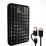 ModusTech 1TB Hard Disk Esterno - Portatile USB 3.0/Type-C ad Alta Velocità – Compatibile con Windows Mac Laptop PC Desktop PS4/5 Xbox (NERO)