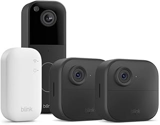 Nuova videocamera Blink (Outdoor 4) + videocitofono supplementare Blink (nero) | Videocamera di sicurezza smart HD wireles…