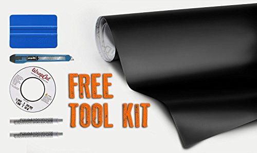 Image of Matte Deep Black 3ft x 5ft Car Wrap Vinyl Roll with Air Release 3MIL-VViViD8