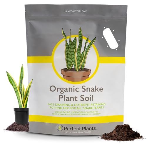 Perfect Plants Organic Snake Plant Soil in 8qt. Bag | Coco Coir Based Potting Mix Snake Plant...