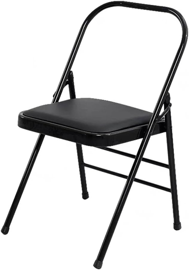 Yoga Auxiliary Chair Iyengar Yoga Chair,Backless Yoga Chair Prop,Pilates Chair,Foldable and Portable Folding Stools for Yoga,Blue