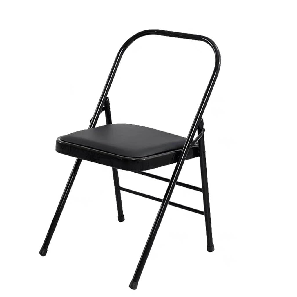 Sedia Yoga, Pilates Chair, Poltrona Ausiliaria Multifunzione Iyengar Yoga, Cuoio Ispessimento, Nero