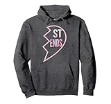 BFF 1 Heart in 2 Best Friends Matching 2nd Part Pullover Hoodie