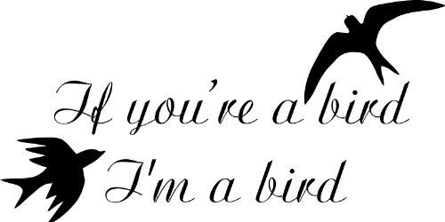 If You're a Bird I'm a Bird Vinyl Wall Decal