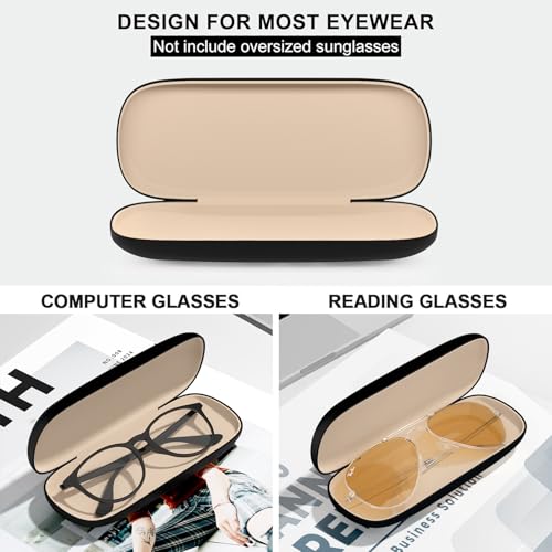 Image of Eyeglasses Case, Hard Shell Protective Case for Glasses, Unisex for Women Men