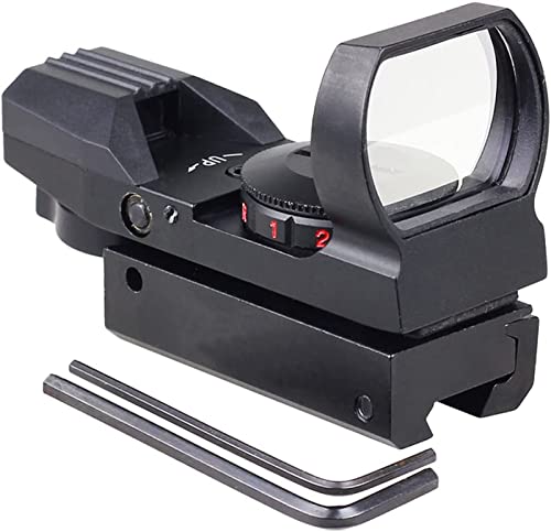Maymoc Red And Green Reflex Sight With 4 Reticles, 3/8" Dovetail Mount For Airgun Airsoft 11Mm Rail And .22 Rf #TOP1