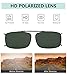 Eyekepper Metal Frame Clip On Sunglasses Polarized G15 Green Lens With Spring Draw Bar 54 * 34MM