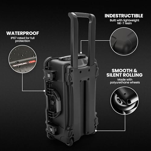 Image of NANUK 935 Pro Photo with N-Cubik - Waterproof Travel Camera Hard Case with 13L N-Cubik Insert and Wheels, 22 inch x 14 inch x 9 inch, Dustproof and Impact-Resistant, Airline Carry-On Approved - Black