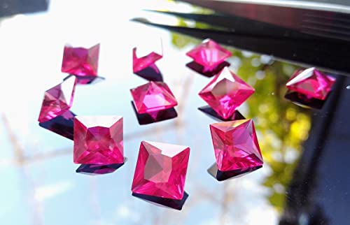 Zircone cubique rose AAA taille carrée de 9 mm pour la création de haute joaillerie - 2