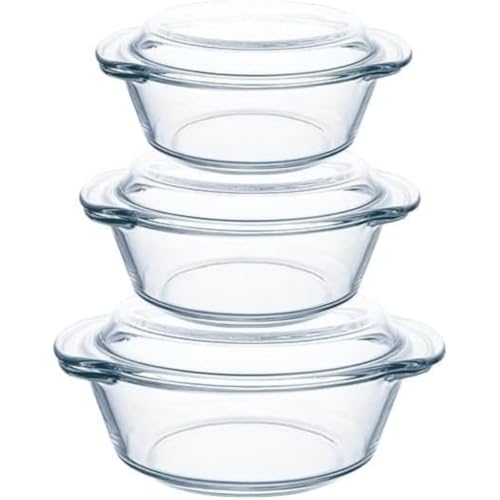 WhiteForest �����ȃK���X�̃L���Z���[�� �ϔM�M �h�� ������ �ӂ��t���ƒ�p�� �X�[�v���M�e�� �K���X�L���Z���[���ϔM�M �� �����ȏ����{�E�� (700ml�{1000ml+1500ml�i3���j)