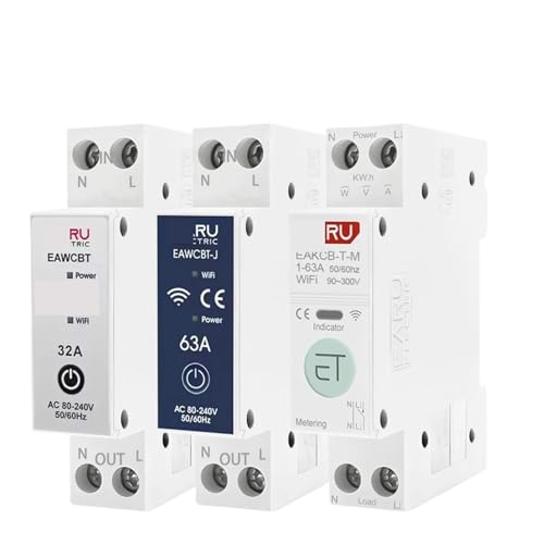 Control remoto por voz para disyuntor MCB 1P+N 10A con interruptor temporizador integrado