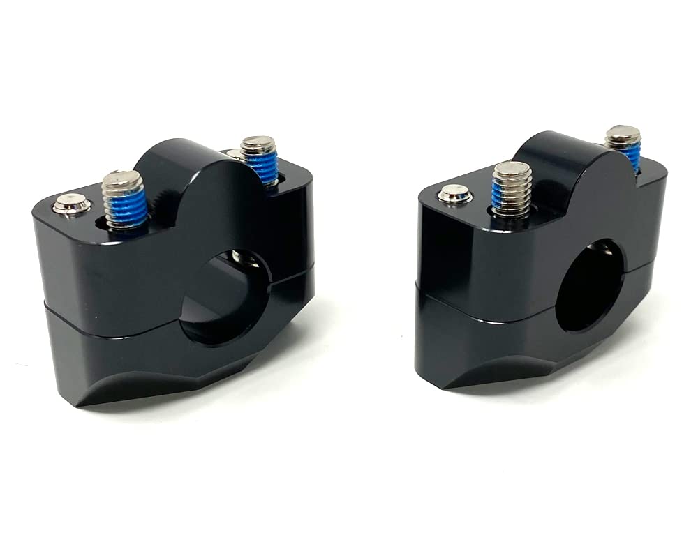 Motorradlenkererhöhung, schwarze Klemmen für 22 mm Lenker, 20 mm Erhöhung