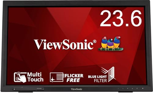 ViewSonic ビューソニックジャパン 23.6インチ 10点赤外線式マルチタッチモニター TD2423 (フルHD/VA/75Hz/スピーカー内蔵/HDMI,VGA,DVI,USB/フリッカーフリー/ブルーライトフィルター/3年保証)