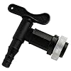 Bulk Hardware BH05557 Water Butt Regen Water Collectie Vat Tap met Moer, Zwart Kunststof Push-Fit