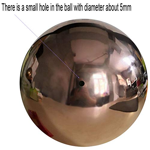 Homdsim 30 Cm/12 Inch Diameter Gazing Globe Mirror Ball,Rose Gold Stainless Steel Polished Reflective Smooth Garden Sphere,Colorful And Shiny Addition To Any Garden Or Home #TOP3