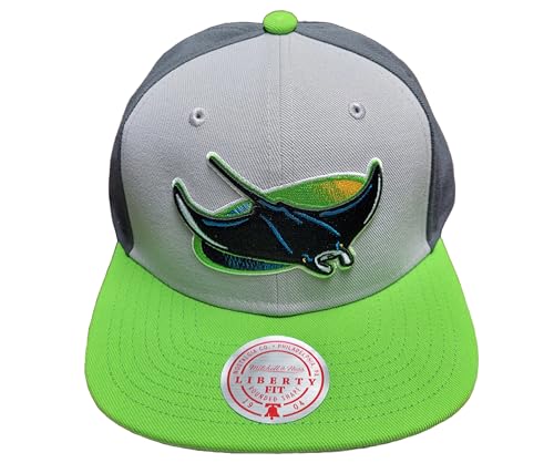 Mitchell & Ness Tampa Bay Rays gorra snapback gris miniatura 2