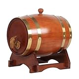  HANYU Toneles para Vino Barriles de Roble de 15L con Soporte de Barril de Vino Duradero for Almacenamiento de Ron de Whisky de Vino (Color : Brown, Size : 15L)