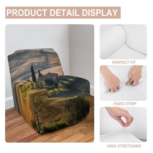Housse de canapé simple paysage de Toscane en polyester doux matelassé - 5