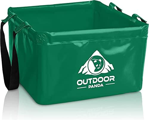 Outdoor Panda Folding Washing Bowl 15 litres I Foldable Camping Washing Bowl I Space-Saving and Lightweight Alternative to Plastic Washing-up Bowl and rinsing tub | Square | Yellow