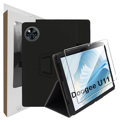 Suttkue for Case Compatible with DOOGEE U11/U11 Pro/TABWEE T50 Tablet Protection Bundle with 1 Piece 9H Hardness Anti-Scratch Film Vertical Stand Function